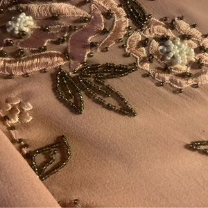 Pink chiffon beaded dress